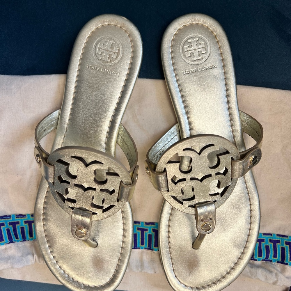 Tory Burch Gold Metallic Sandals